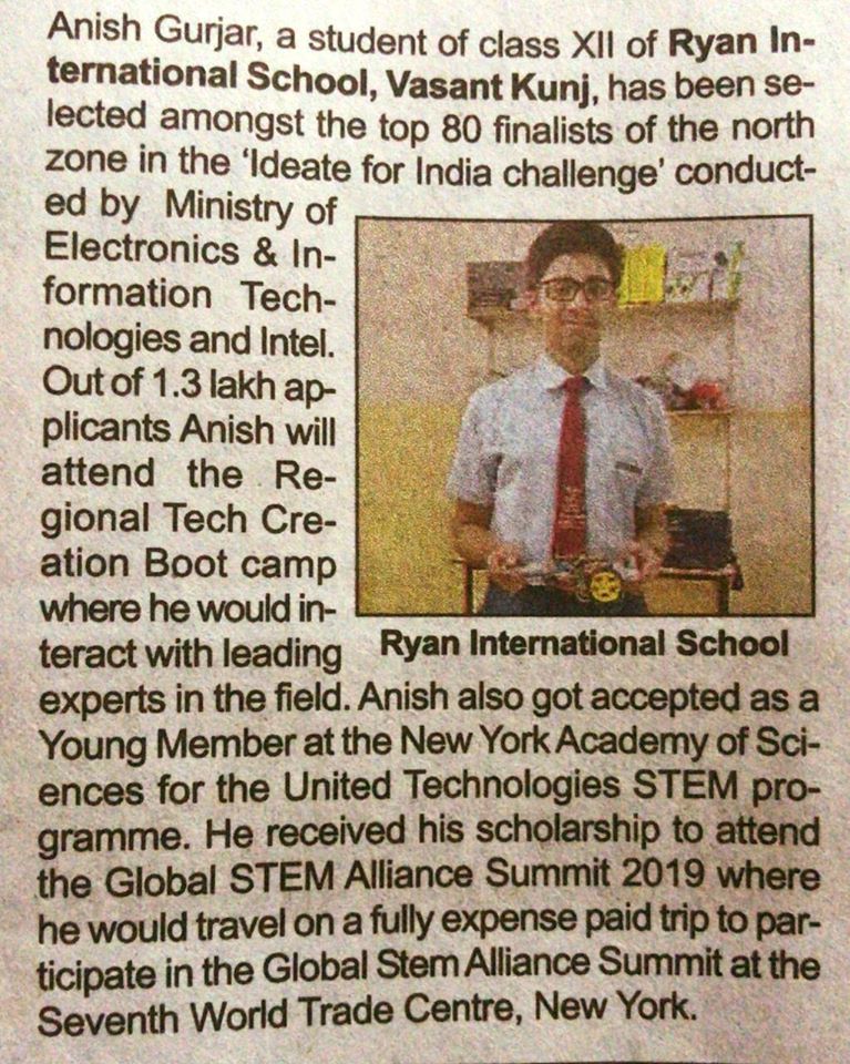 Anish Gurjar Article - Ideate for India Challenge
